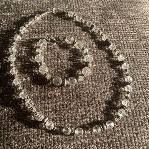 Sterling silver and crystal set